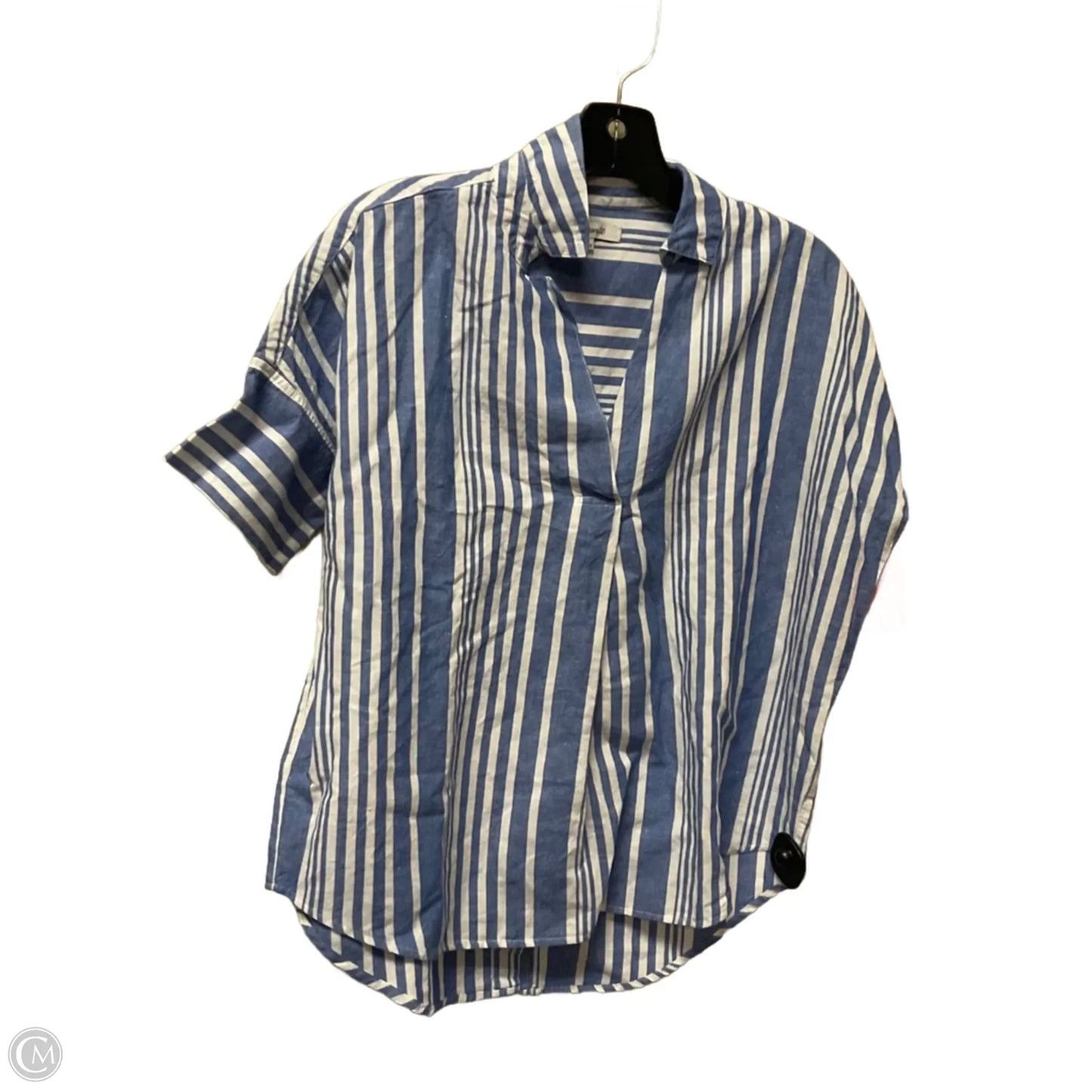 Top Short Sleeve By Madewell In Striped Pattern, Size: Xs