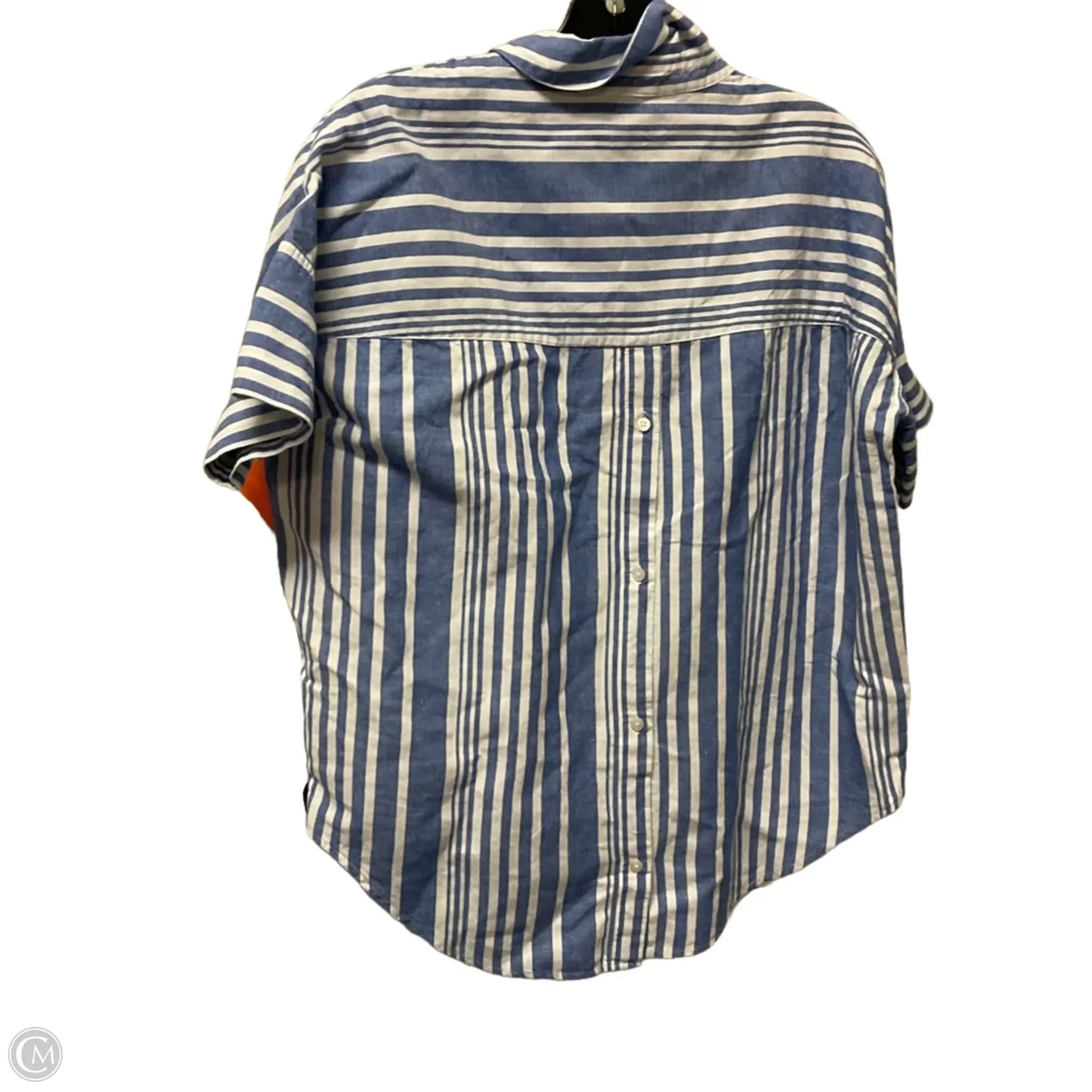 Top Short Sleeve By Madewell In Striped Pattern, Size: Xs