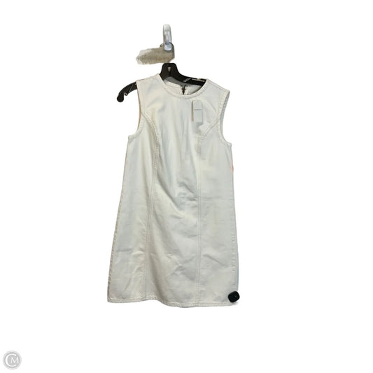 Dress Casual Midi By Abercrombie And Fitch In White Denim, Size: M