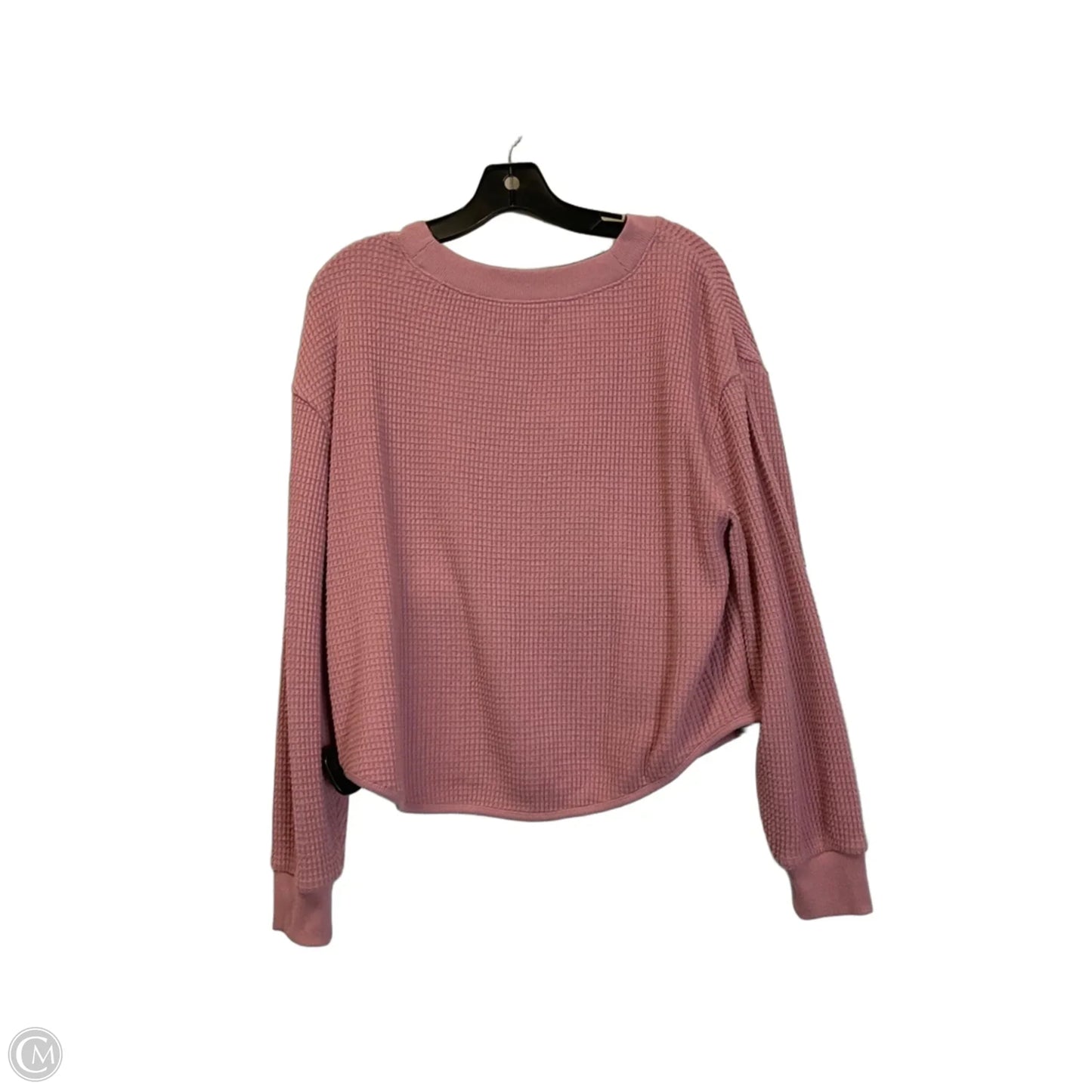 Top Long Sleeve By Madewell In Pink, Size: M