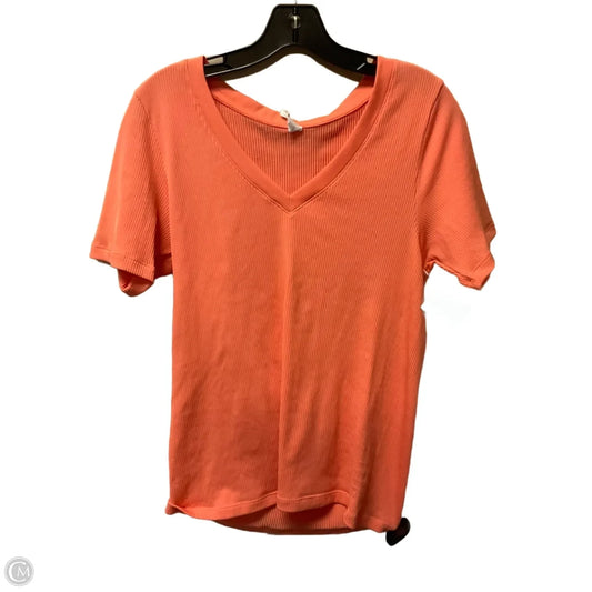 Athletic Top Short Sleeve By Athleta In Orange, Size: Xl
