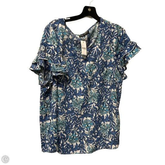 Top Short Sleeve By Lane Bryant In Blue, Size: 18