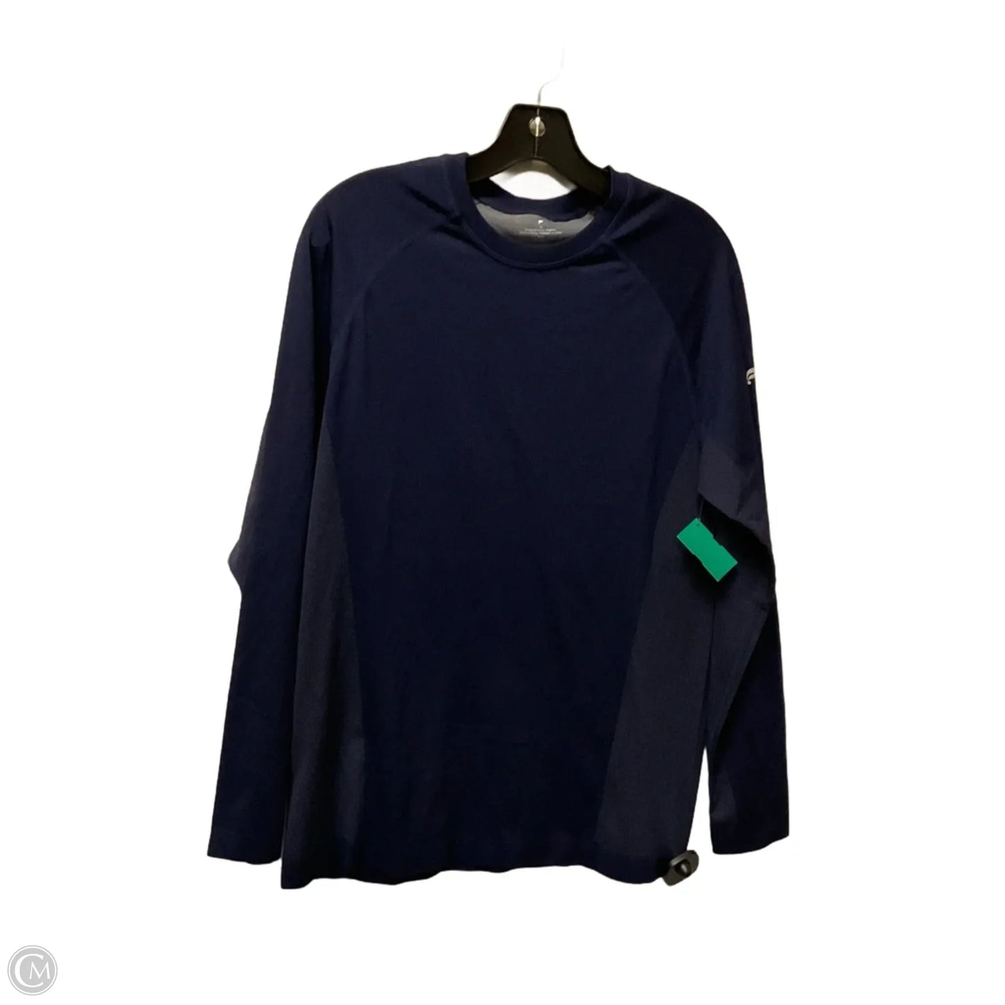 Athletic Top Long Sleeve Crewneck By Fabletics In Navy, Size: M