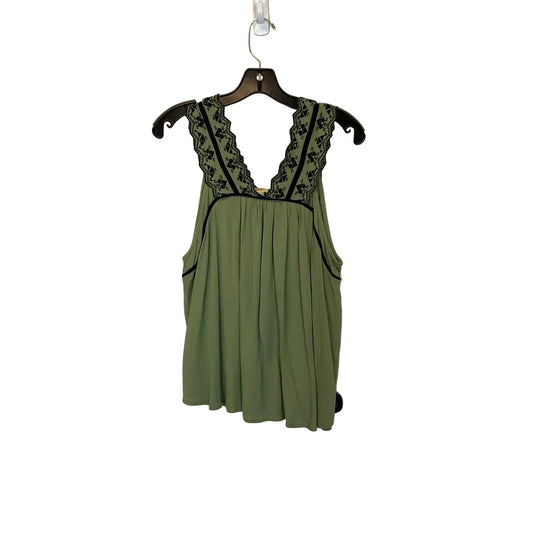 Top Sleeveless By True Craft In Green, Size: L