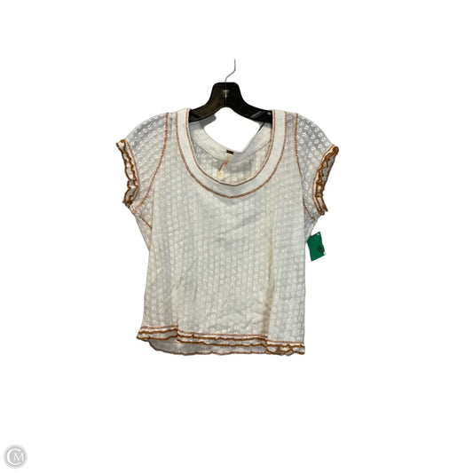 Top Short Sleeve By Free People In White, Size: M