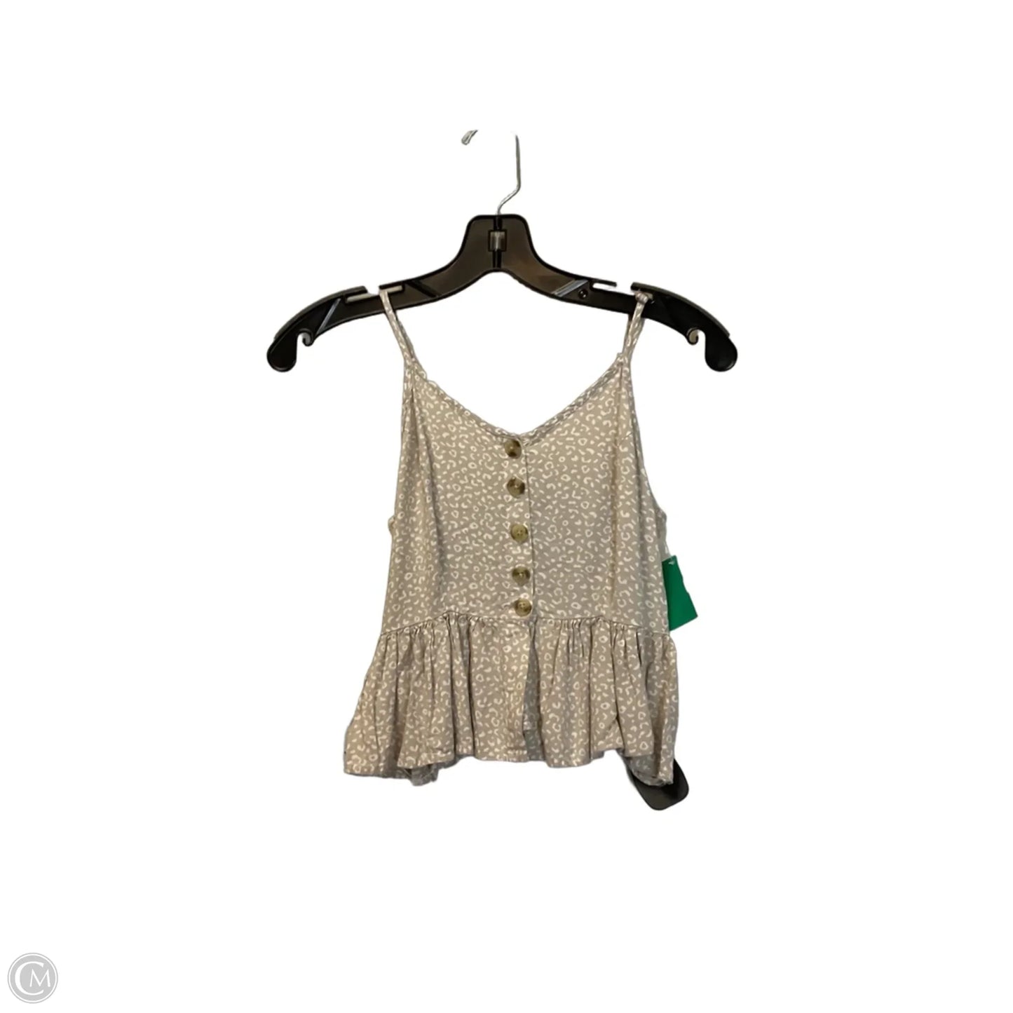 Top Sleeveless Basic By Japna In Tan, Size: Xs