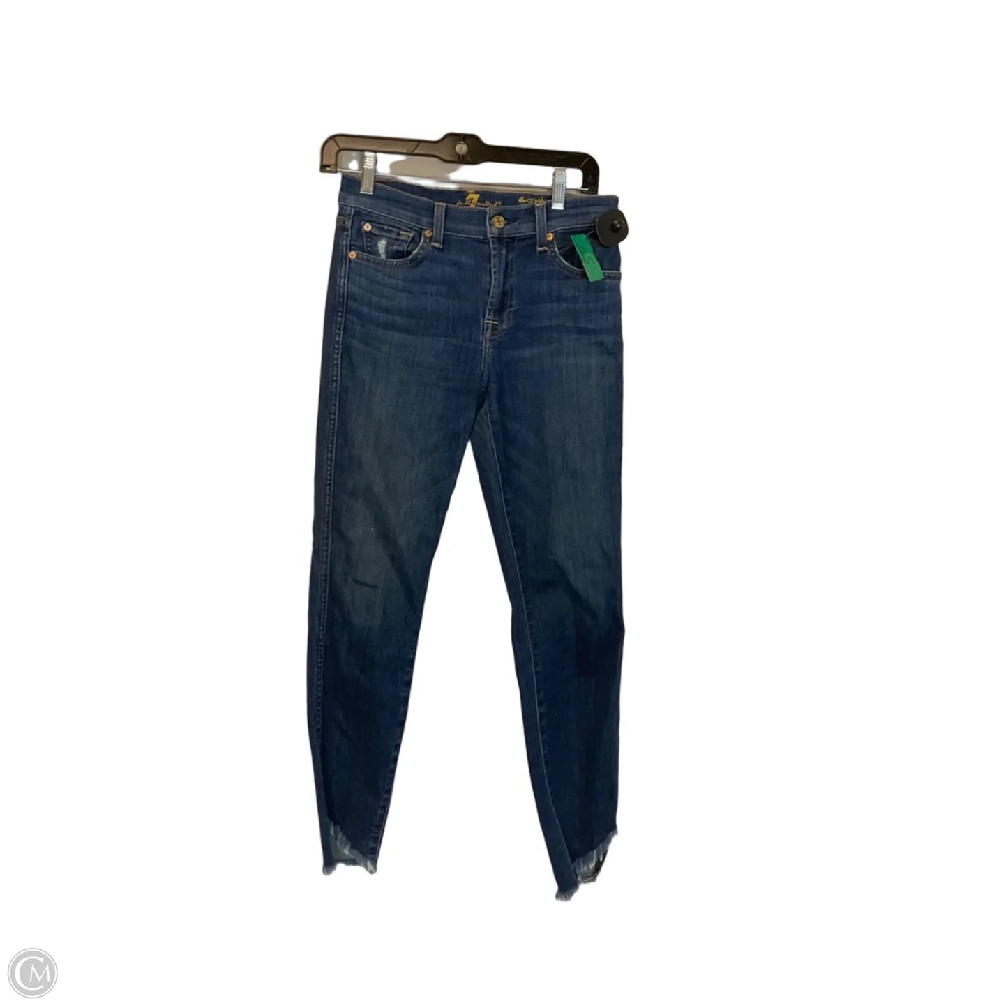 Jeans Skinny By 7 For All Mankind In Blue Denim, Size: 6