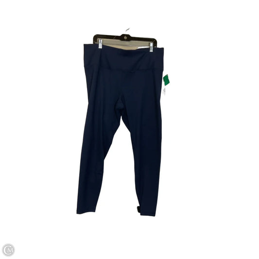 Athletic Leggings By Yogalicious In Blue, Size: 2x