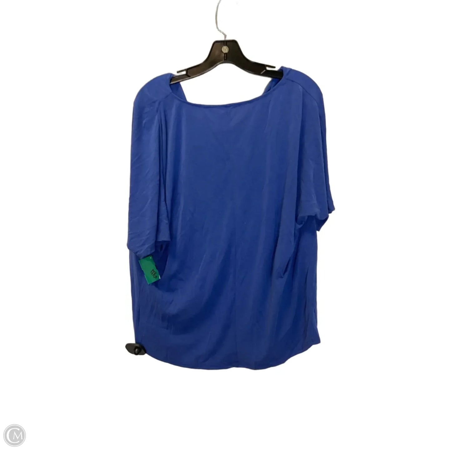 Top Short Sleeve By Green Envelope In Blue, Size: Xl