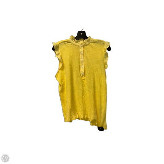 Top Sleeveless By Tommy Hilfiger In Yellow, Size: M