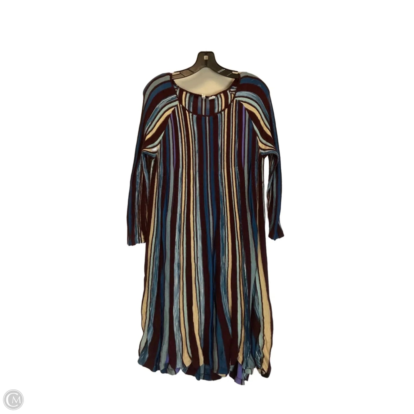 Dress Casual Midi By Moth In Striped Pattern, Size: L