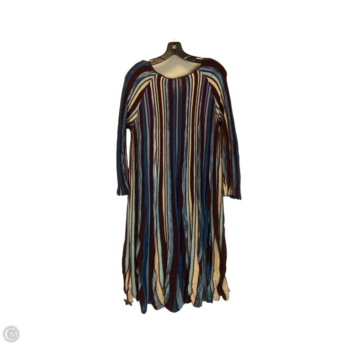 Dress Casual Midi By Moth In Striped Pattern, Size: L