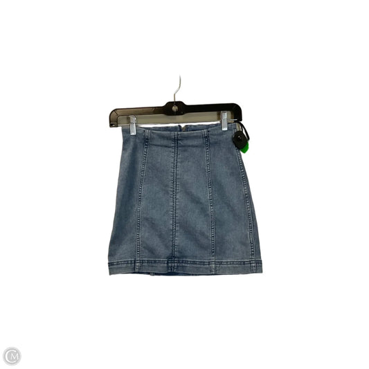 Skirt Mini & Short By Free People In Blue Denim, Size: 0