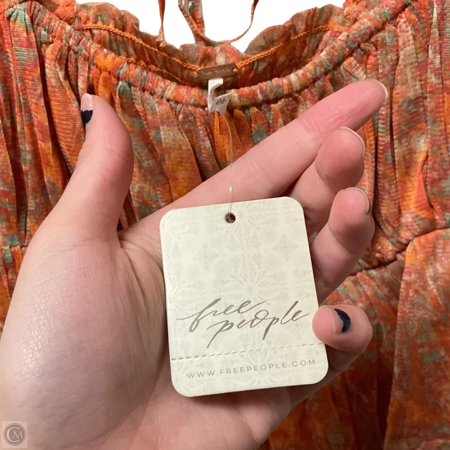 Top Short Sleeve By Free People In Orange, Size: Xs