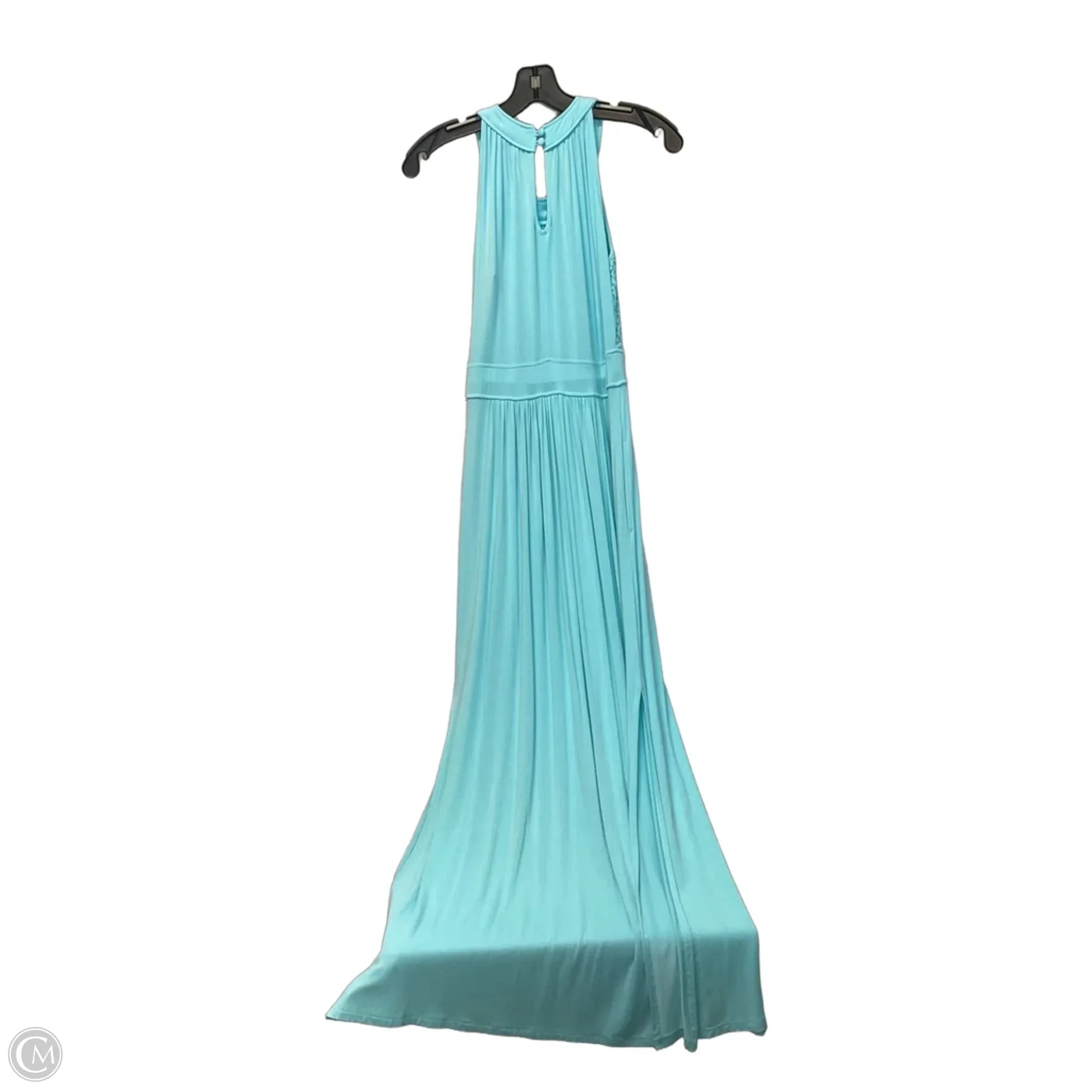 calvin klein blue maxi dress Calvin Klein Tiered Waist Tie Maxi Shirt Dress In Dark Blue1