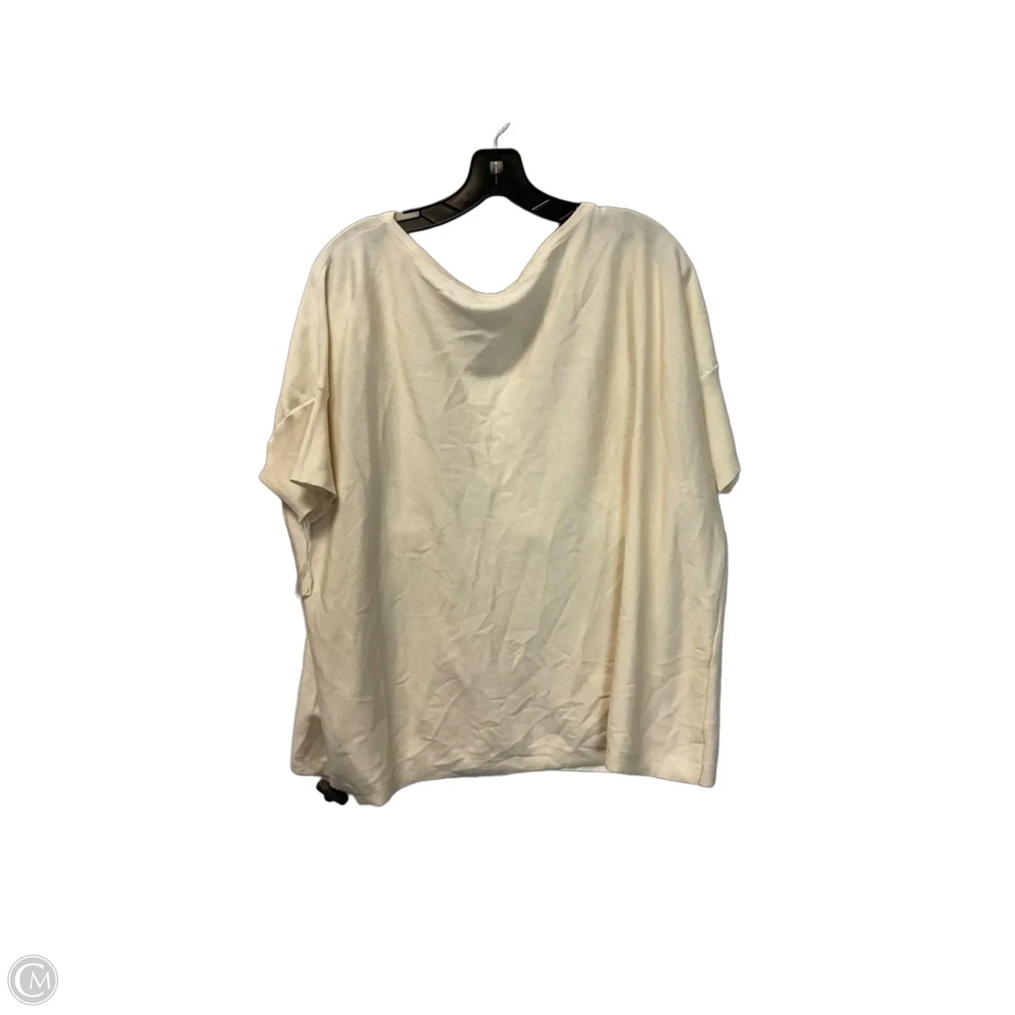 Top Short Sleeve Basic By Lauren By Ralph Lauren In Cream, Size: Xl