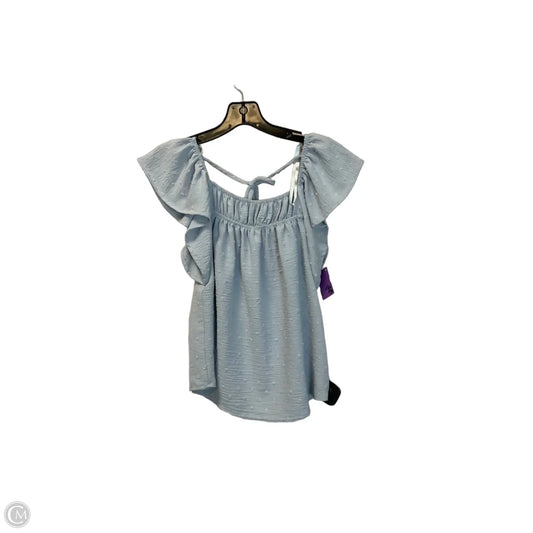 Top Short Sleeve By Monteau In Blue, Size: S