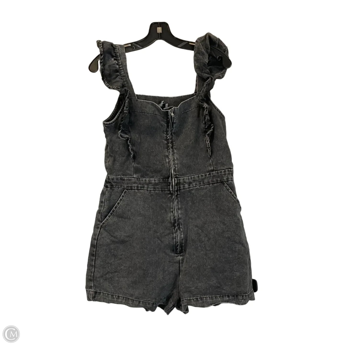 Dress Casual Short By Gilli In Black Denim, Size: L