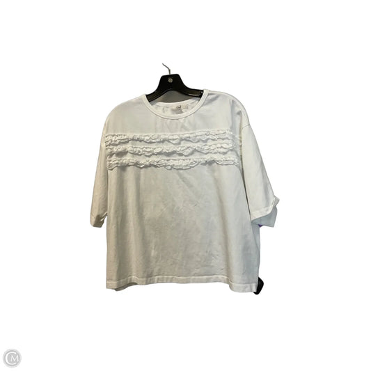 Top Short Sleeve Basic By Easel In White, Size: S