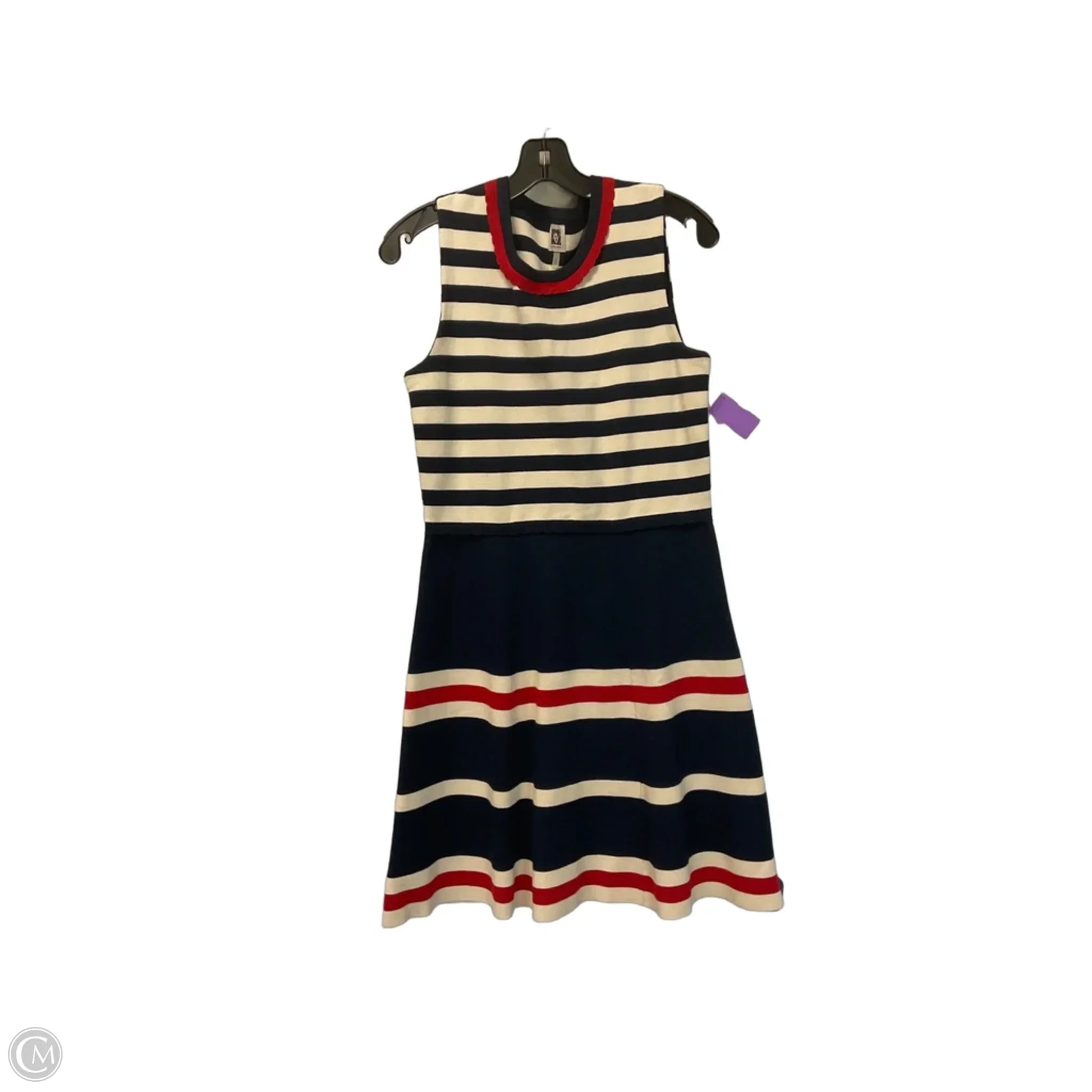 Anne Klein Striped Fit & Flare Dress