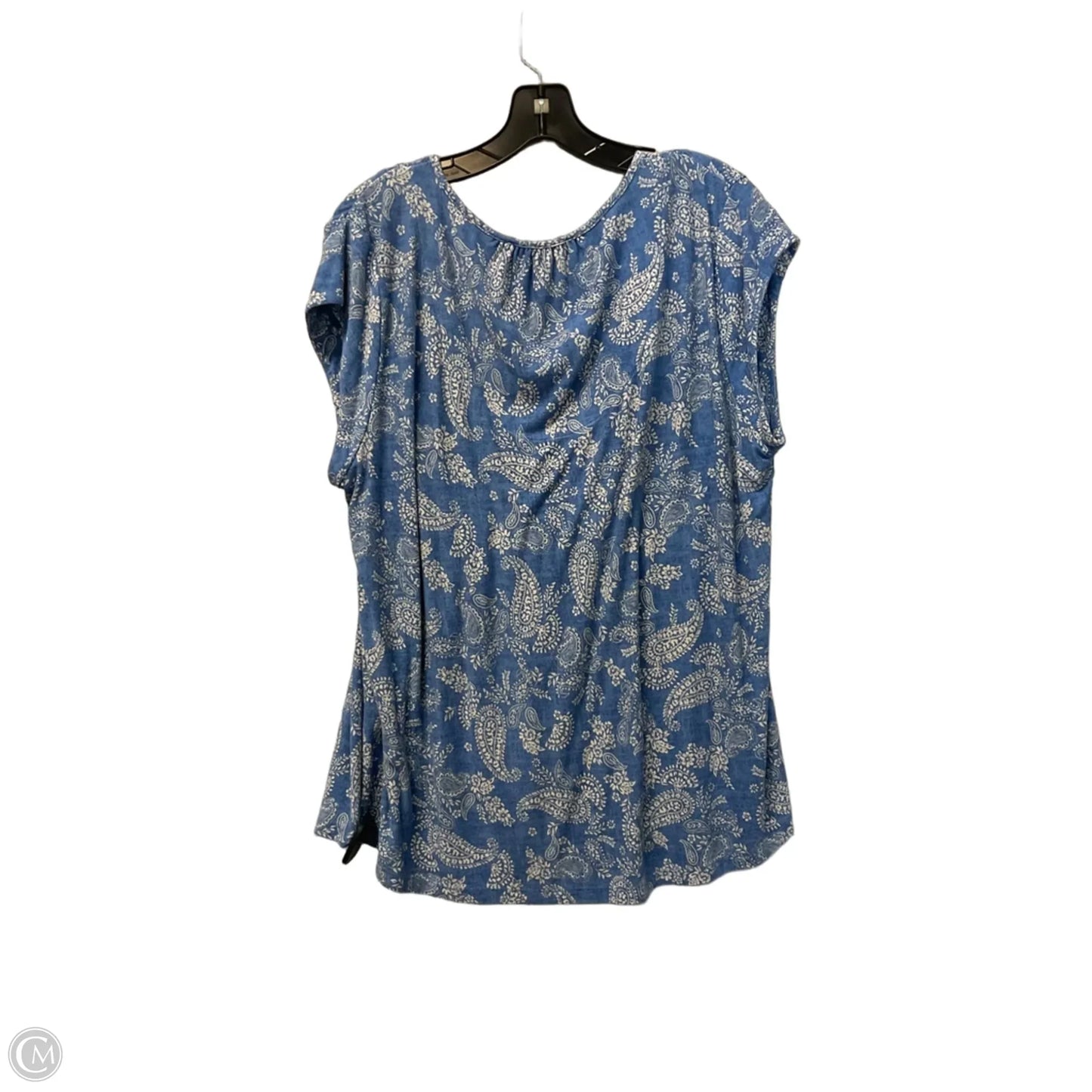 Top Short Sleeve By Tommy Hilfiger In Blue, Size: Xl