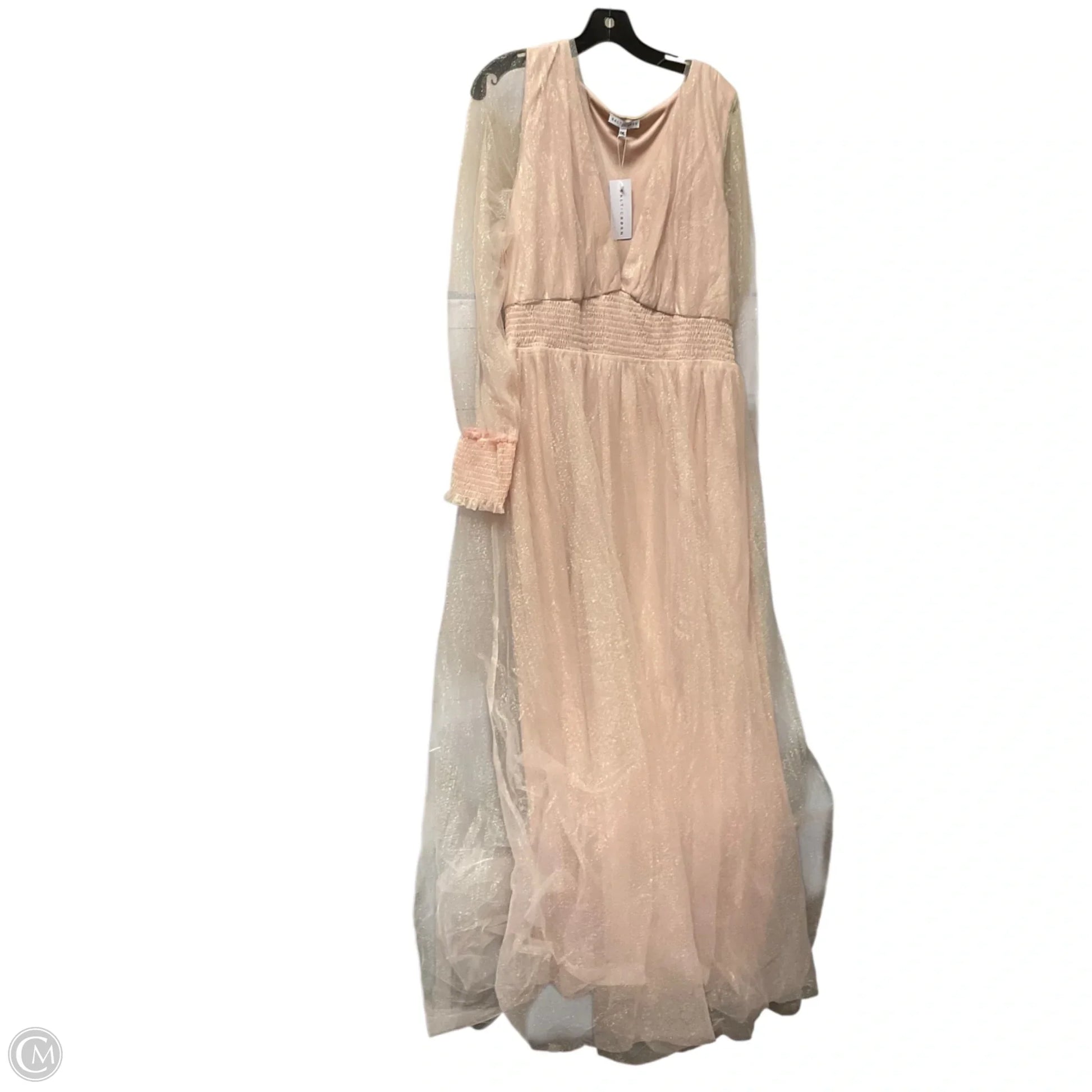 baltic born pink dress Party Long By In Mauve, Size: S A fully lined textured crepe midi with a smocked bodice Best Sellers | Baltic Born