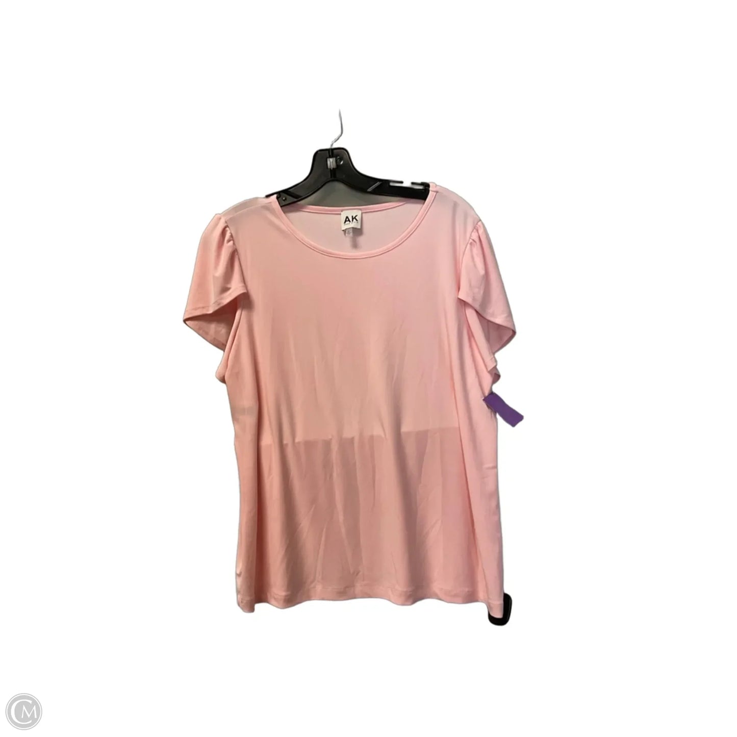 Top Short Sleeve Basic By Anne Klein In Pink, Size: Lp