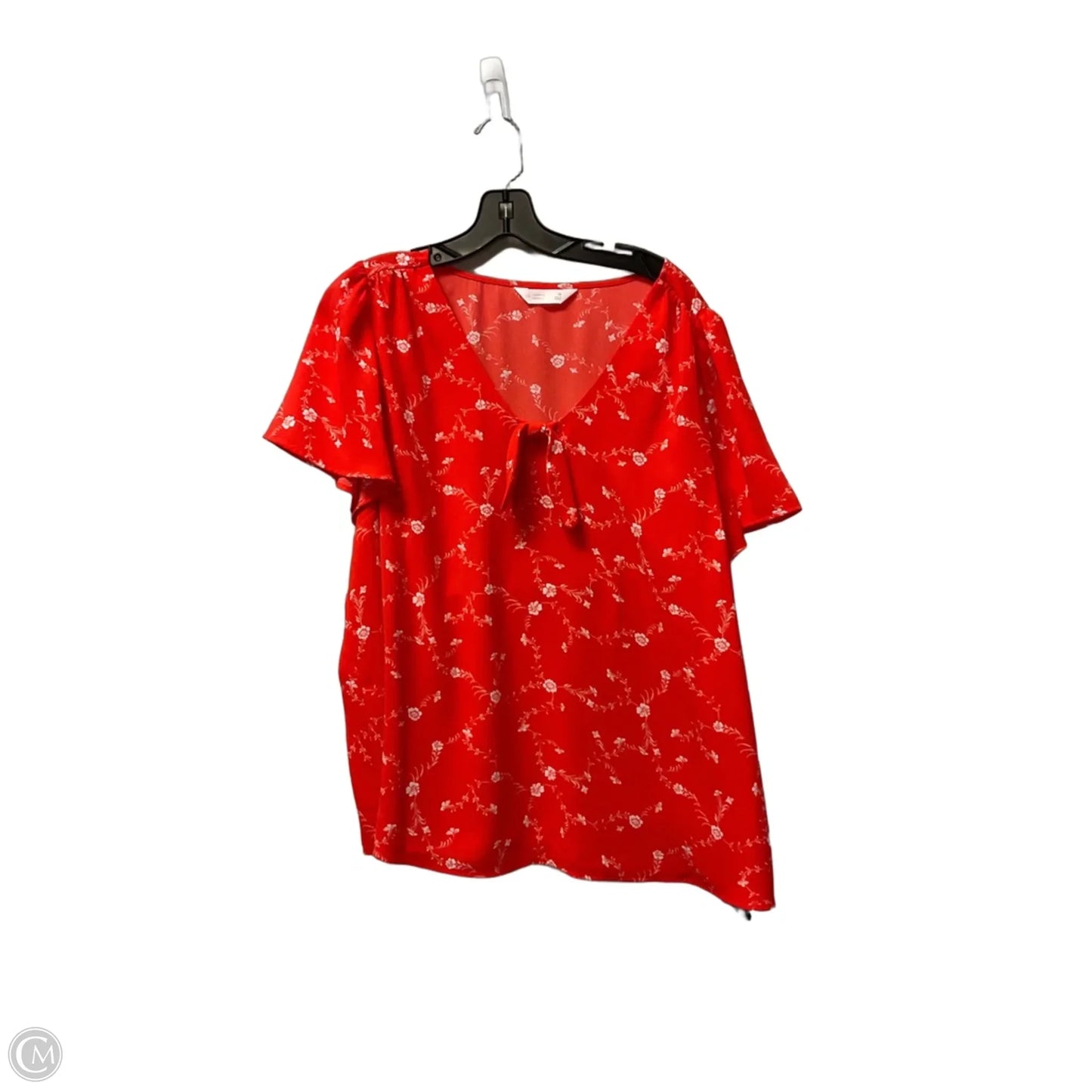 Top Short Sleeve By Lc Lauren Conrad In Red, Size: 1x