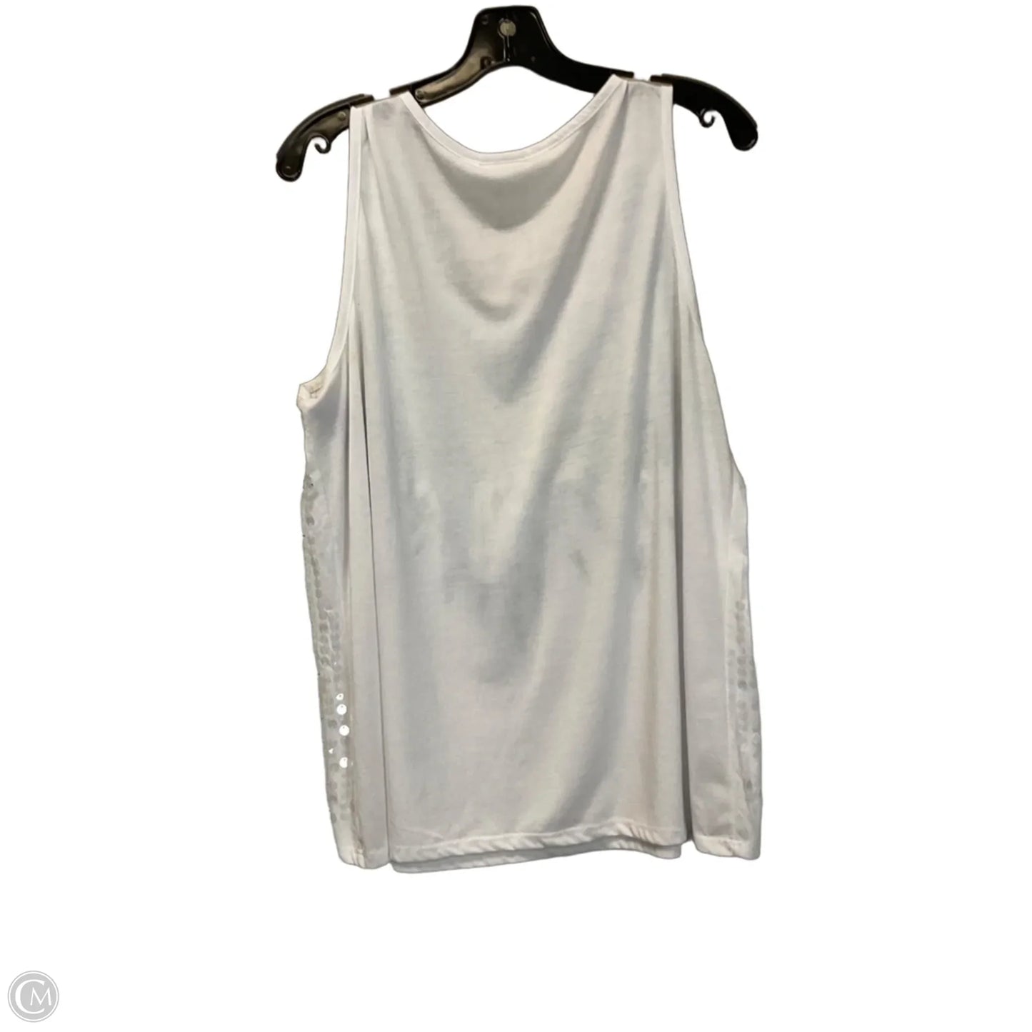 Top Sleeveless By Cato In White, Size: Xxl
