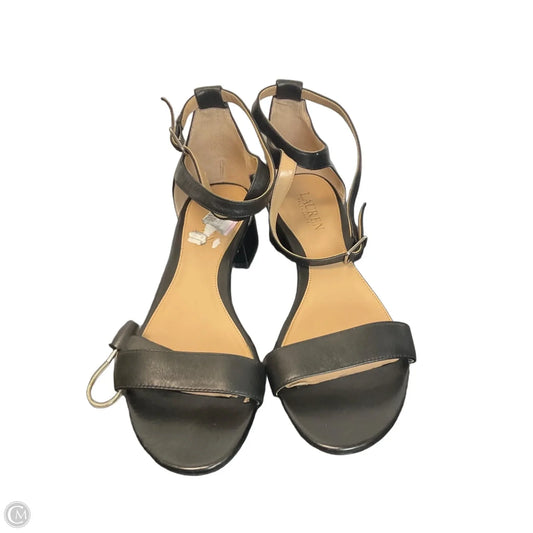 Sandals Heels Block By Lauren By Ralph Lauren In Black, Size: 9