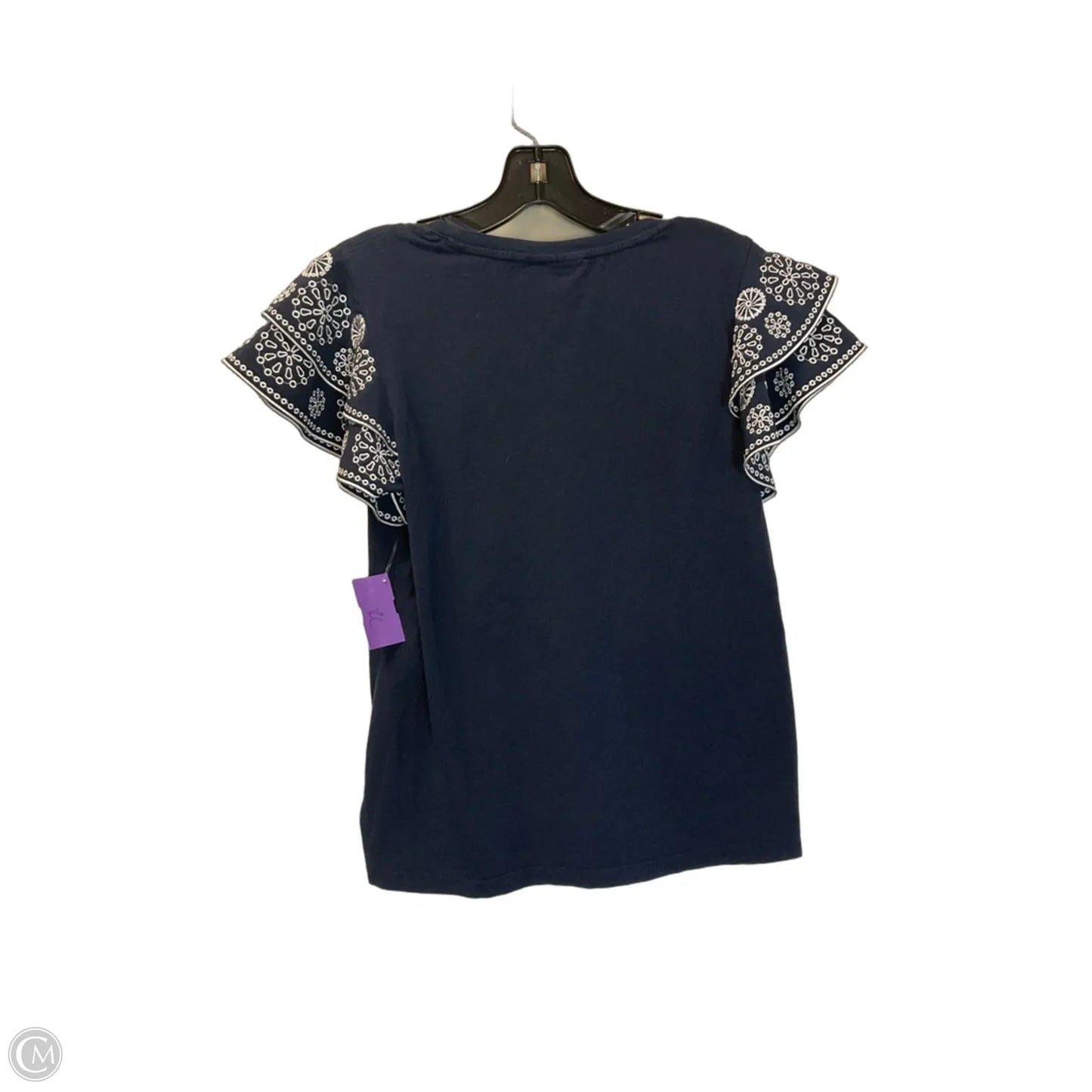 Top Short Sleeve By Chicos In Navy, Size: S