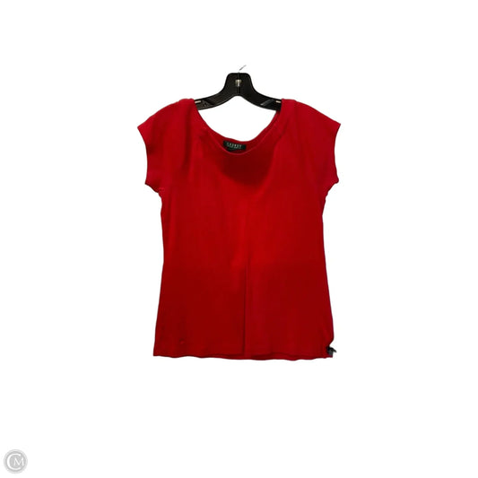 Top Short Sleeve Basic By Lauren By Ralph Lauren In Red, Size: L