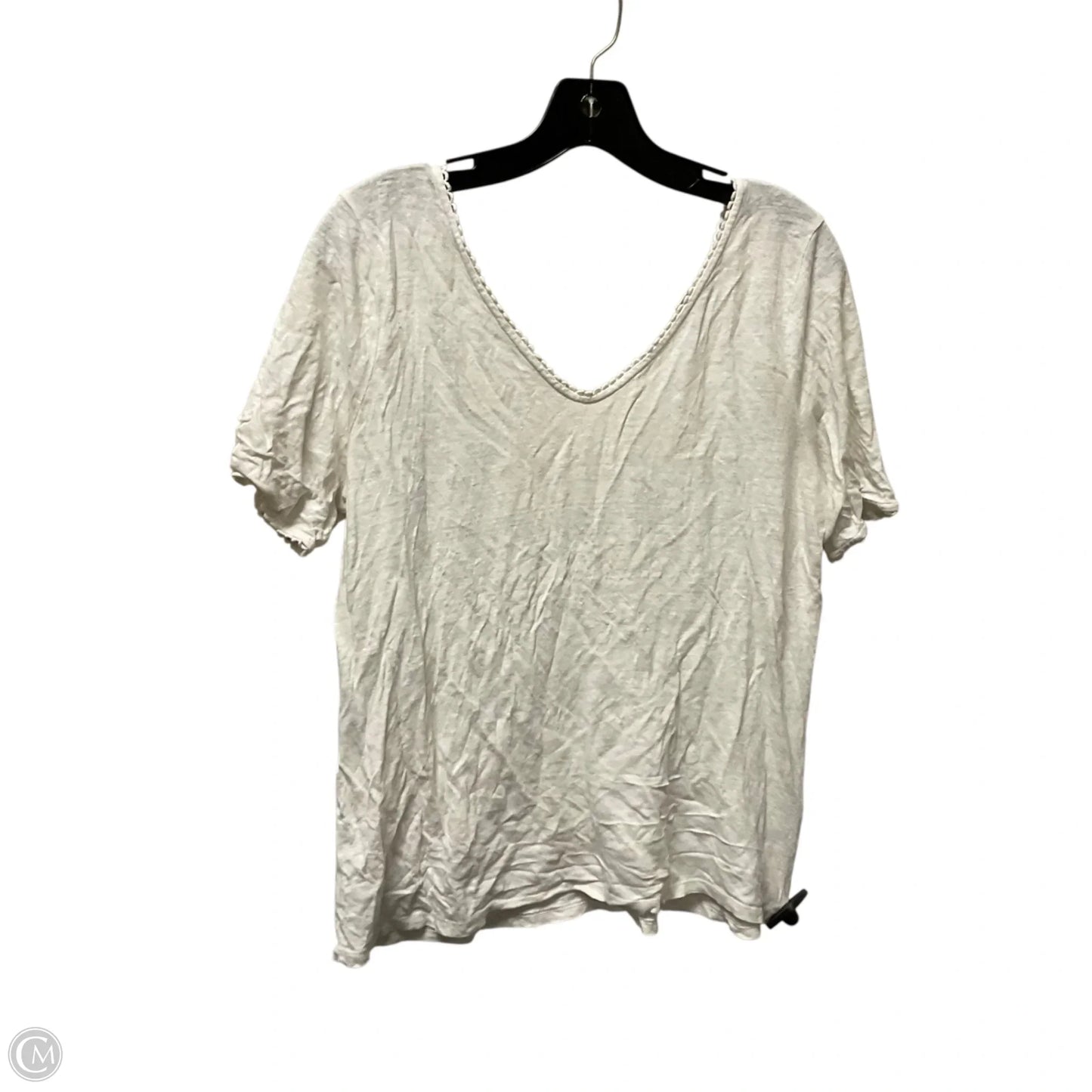 Top Short Sleeve By Boden In White, Size: 12