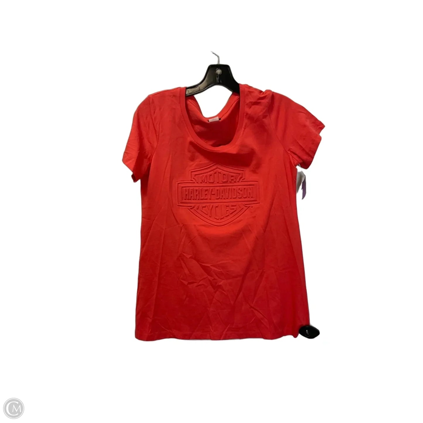Top Short Sleeve Basic By Harley Davidson In Orange, Size: M