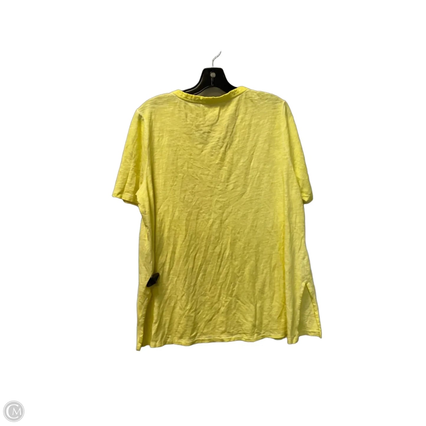Top Short Sleeve Basic By Chicos In Yellow, Size: M