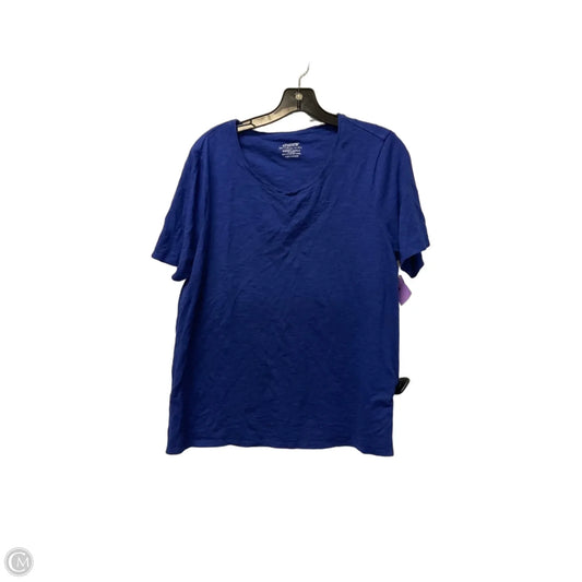 Top Short Sleeve Basic By Chicos In Blue, Size: L