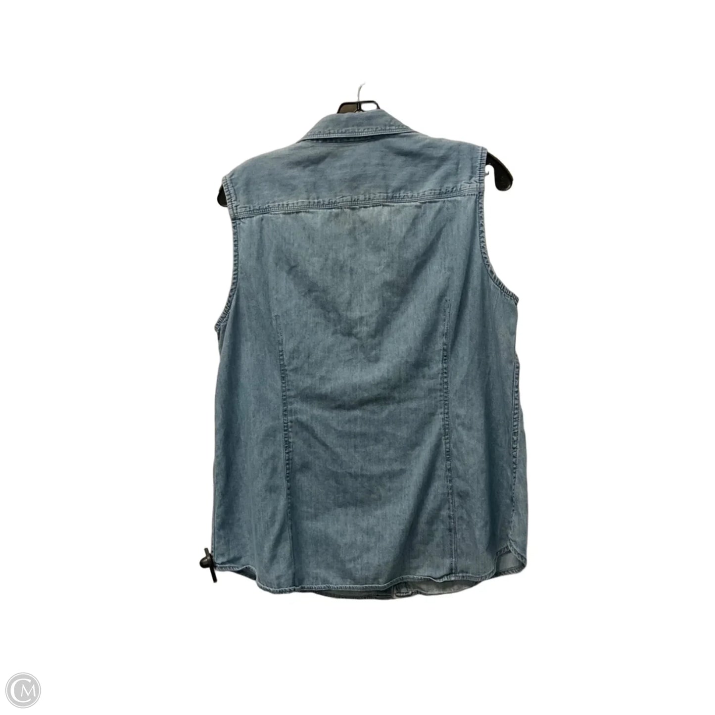Top Sleeveless By Talbots In Blue Denim, Size: 14