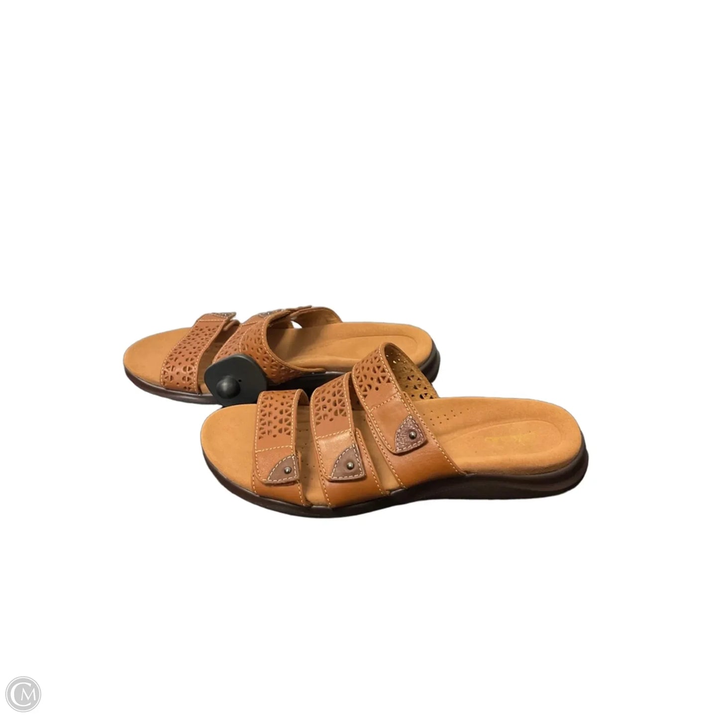 Sandals Flats By Clarks In Tan, Size: 8