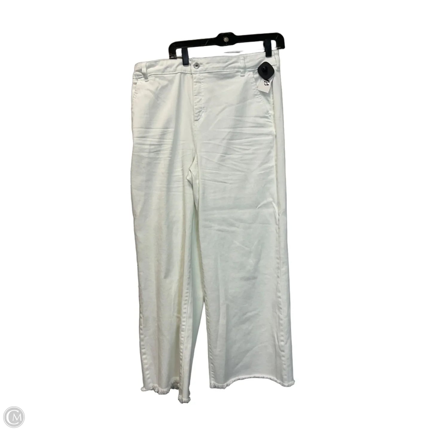 Jeans Wide Leg By Style And Company In White Denim, Size: 16