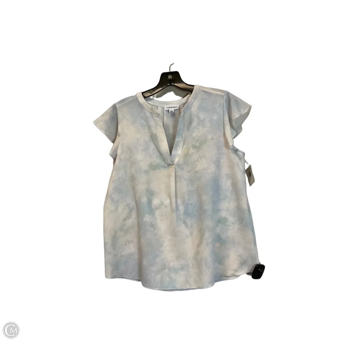 Top Sleeveless By Calvin Klein In Tie Dye Print, Size: M