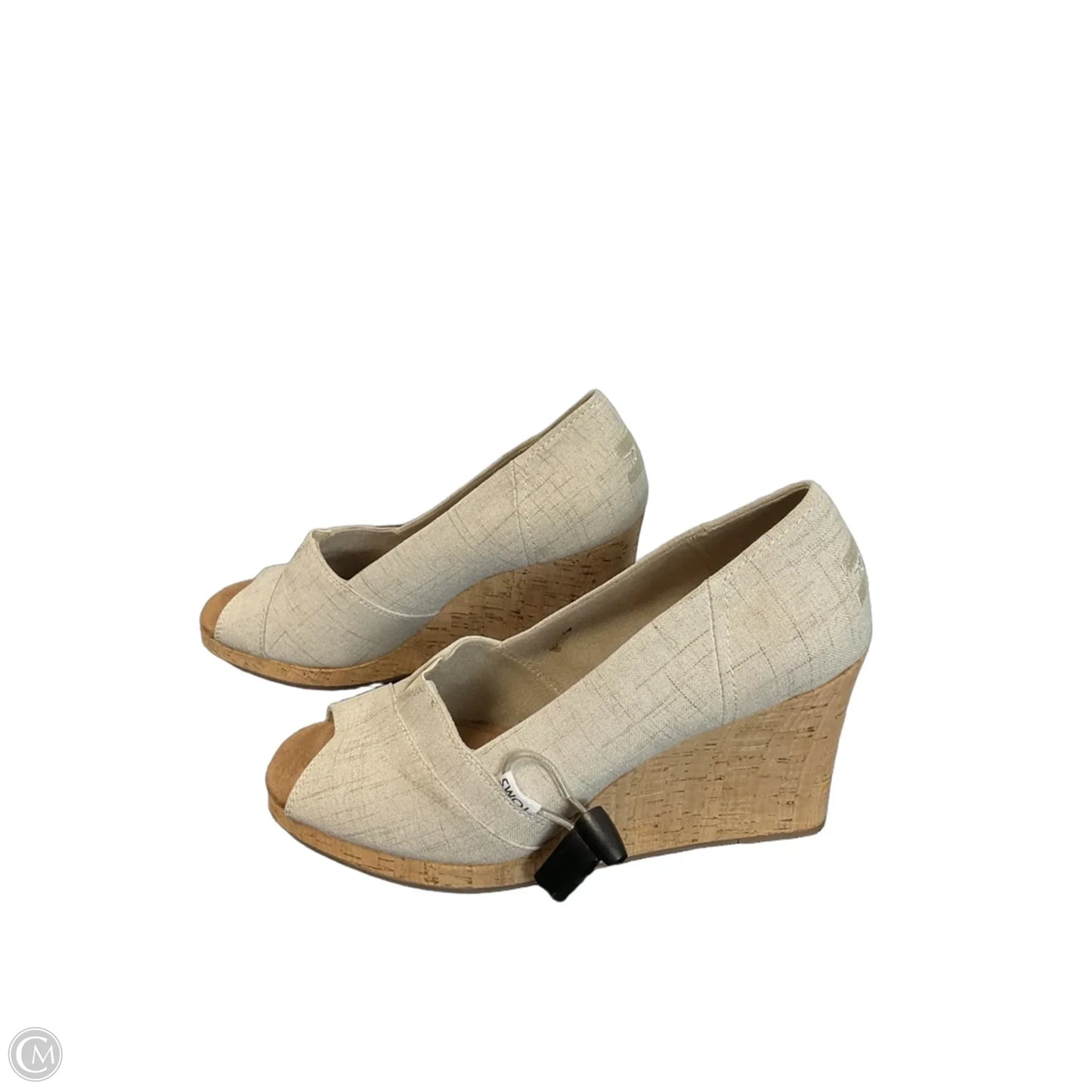 Sandals Heels Wedge By Toms In Cream, Size: 11