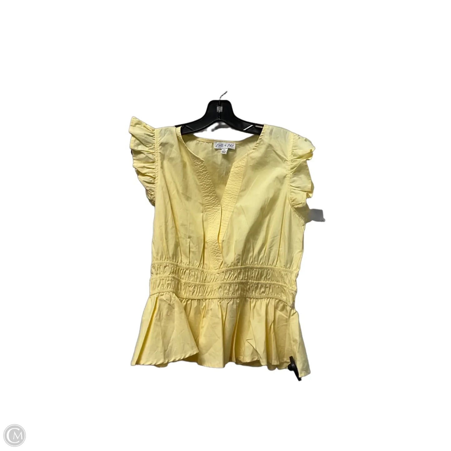 Top Sleeveless By She + Sky In Yellow, Size: M