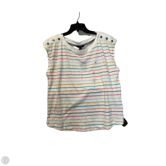 Top Short Sleeve Basic By Tommy Hilfiger In Striped Pattern, Size: L