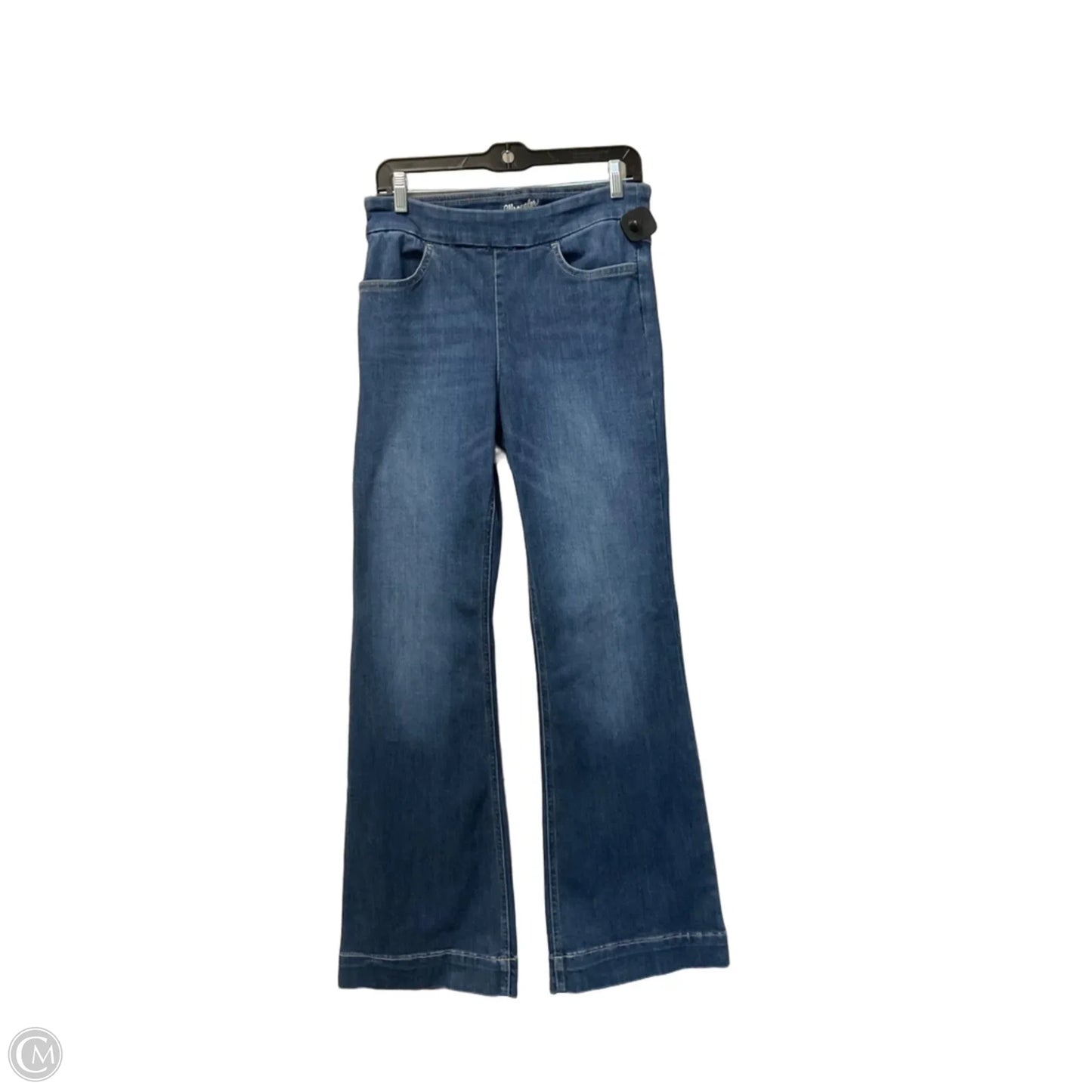 Jeans Flared By Wrangler In Blue Denim, Size: 8