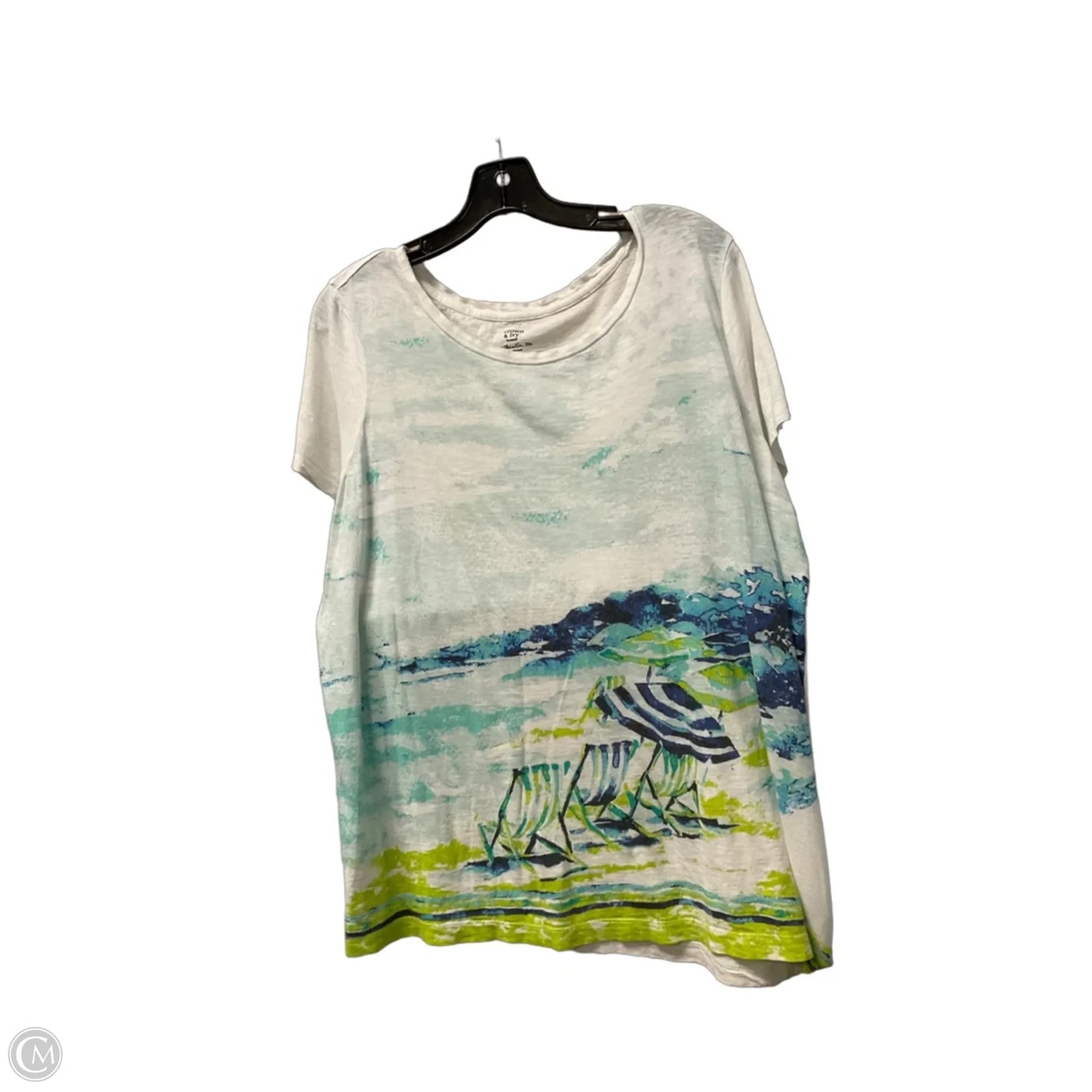 Top Short Sleeve By Crown And Ivy In White, Size: 2x