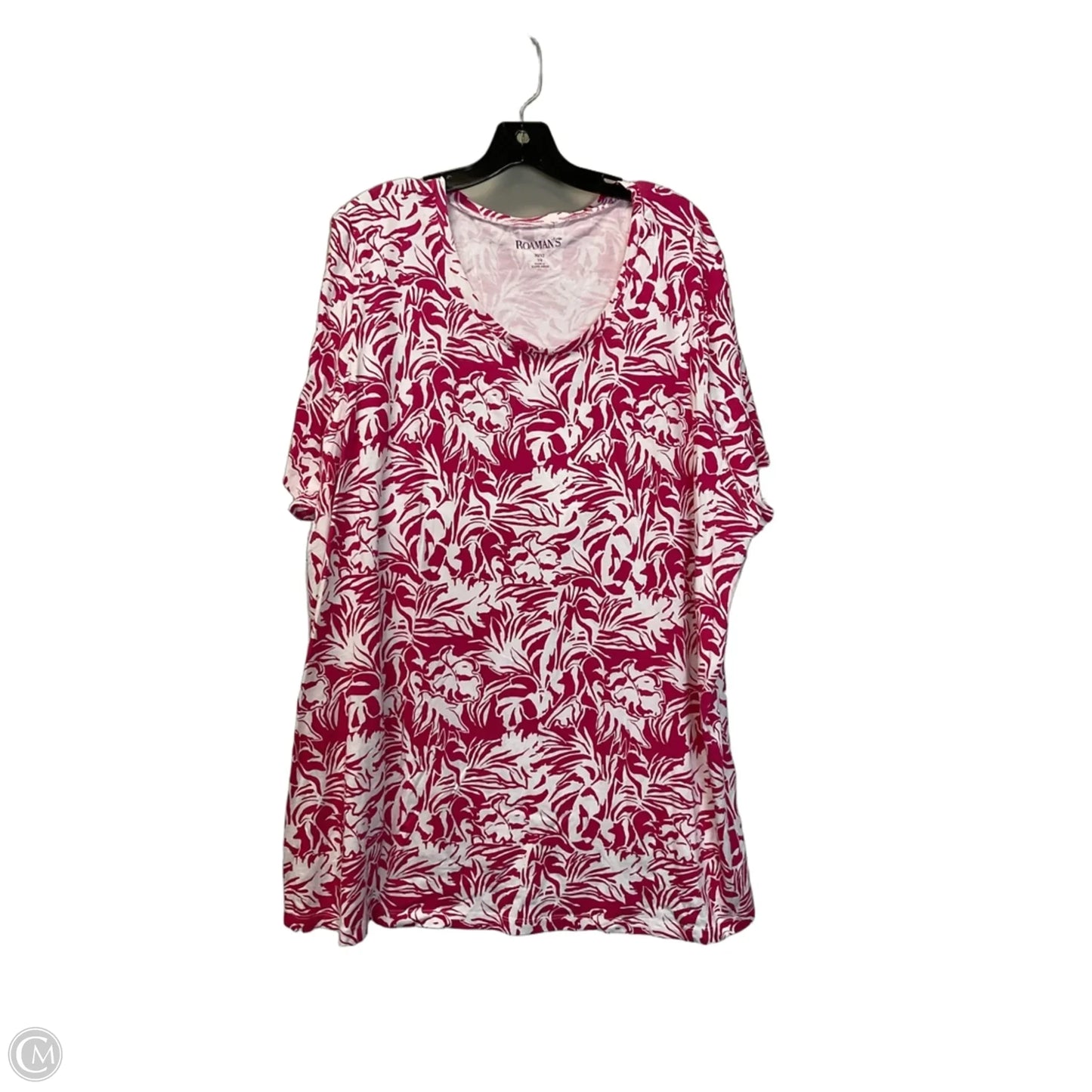Top Short Sleeve By Romans In Pink, Size: 3x