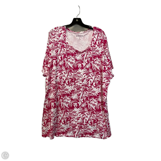 Top Short Sleeve By Romans In Pink, Size: 3x