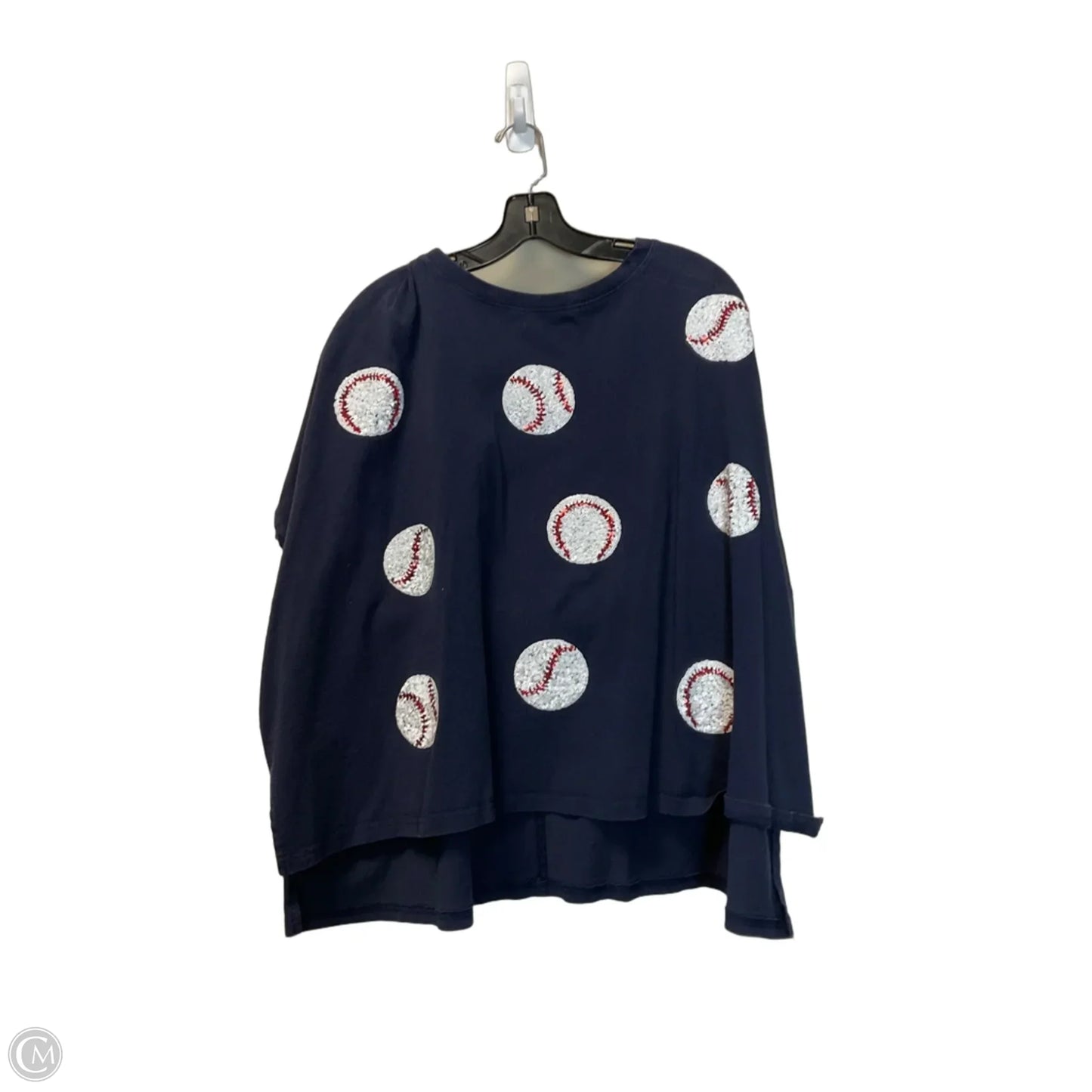 Top Short Sleeve By Fantastic Fawn In Navy, Size: L