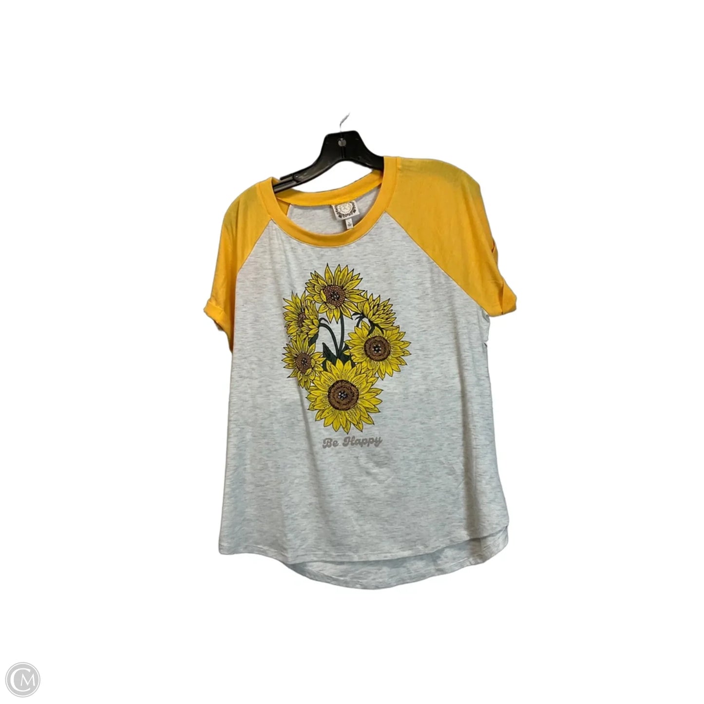 Top Short Sleeve Basic By Clothes Mentor In Grey, Size: L