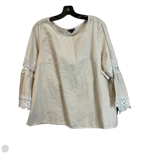 Top Long Sleeve Basic By New Directions In Striped Pattern, Size: Xl